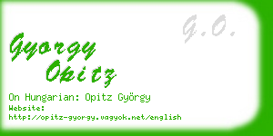 gyorgy opitz business card
