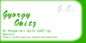 gyorgy opitz business card